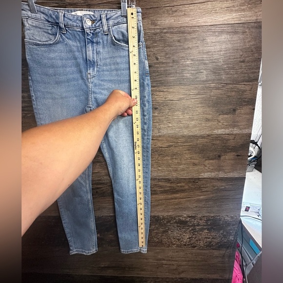 Zara Light Blue Straight Leg Jeans - Picture 7 of 8